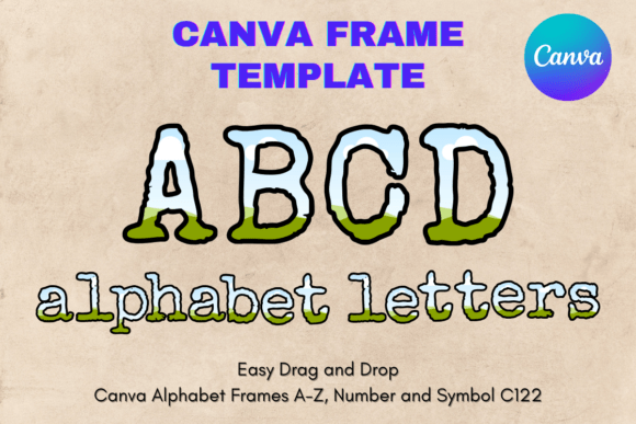 Canva Letters Frame Alphabet Template122: Your Sublimation Shortcut