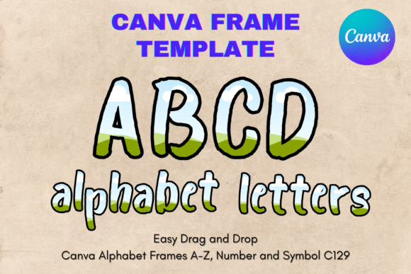 Canva Letters Frame Alphabet Template129: Your Go-To for Custom Monograms