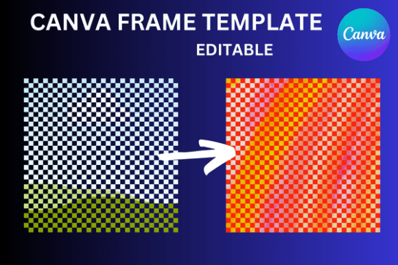 Chessboard Seamless Canva Frame Editable: Your Design Shortcut