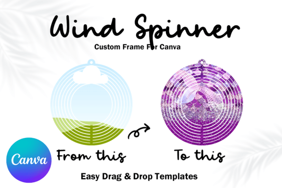 Circle Wind Spinner Canva Frame Template: A Dynamic Design Asset