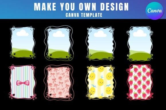 Cute Ruffle Frame Canva Template: Add Texture to Your Designs