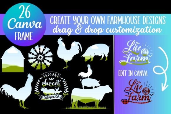 Design Farmhouse Canva Frames Instantly