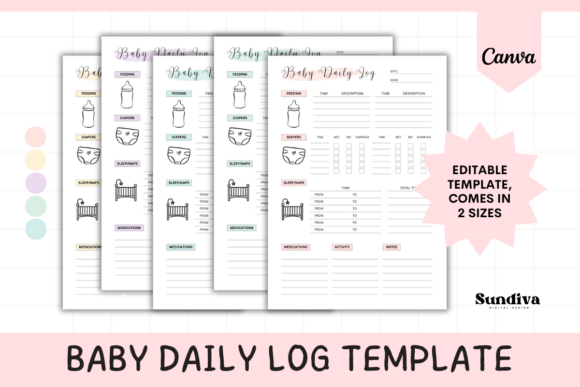 Editable Baby Daily Log Canva Template 4: A Designer's Guide to Streamlined Parenting