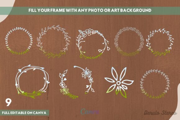 Effortless Elegance: The Boho Leaf Wreath Canva Frame
