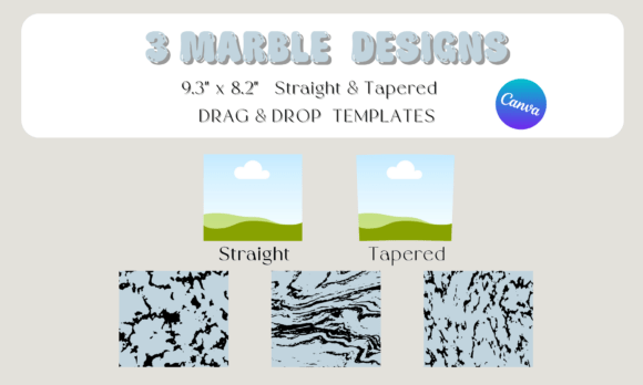 Elevate Your Tumbler Business with Marble Canva Templates
