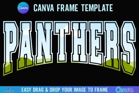 Game Day Graphics: The Panthers Canva Frame Varsity Sports Team