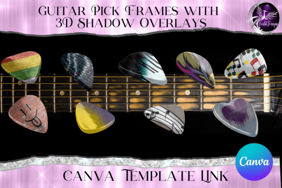 Guitar Pick Frame and 3D Shadow Overlay: Instant Visual Depth
