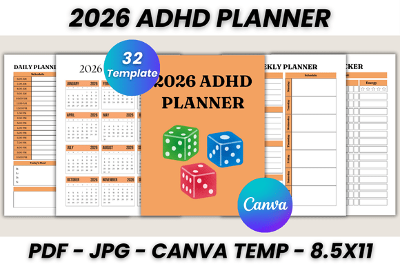 Master Your 2026 with This ADHD Planner Canva Template