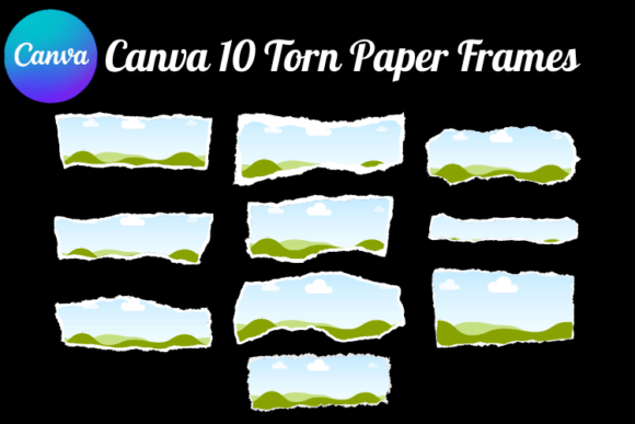 Modern Branding with Canva Torn Paper Ripped Frame Templates