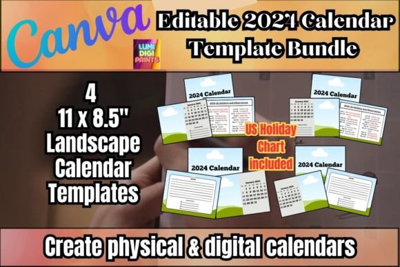Simplify Your 2024 Design Projects with Landscape Calendar Templates