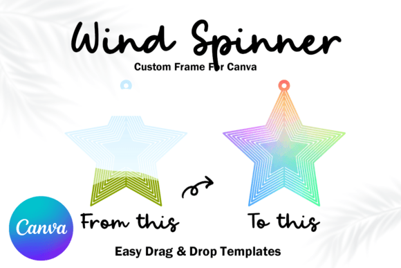Star Wind Spinner Canva Frame Template: Dynamic Visuals Made Simple