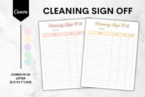 Streamline Your Workflow with Cleaning Sign off Canva Template 2