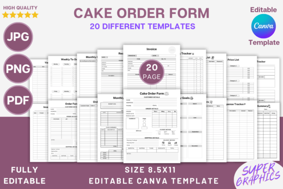 Transform Your Cake Business with an Editable Cake Order Form Canva Template