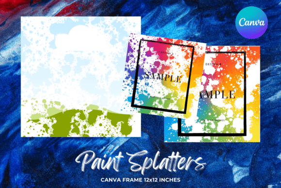 Transform Your Designs with Paint Splatters Canva Frame Templates