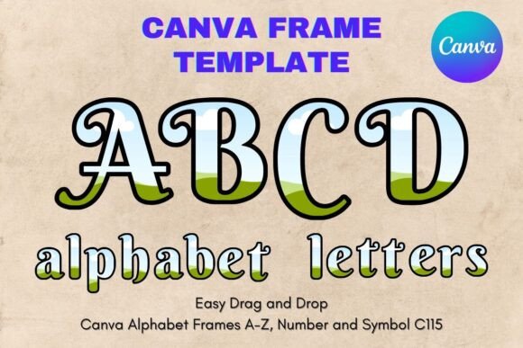Unlock Creative Sublimation with Canva Letters Frame Alphabet Template115
