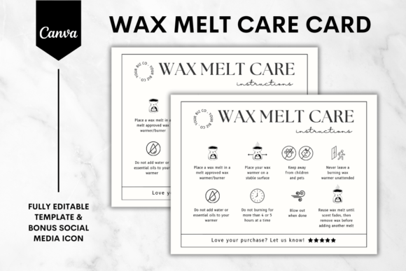 Wax Melt Care Card Canva Template 2: A Designer's Guide