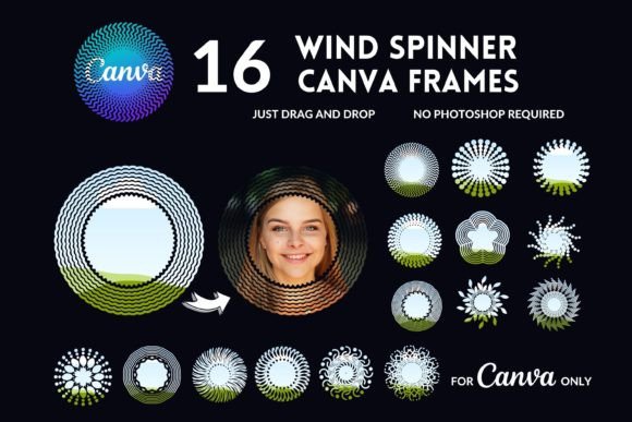 Wind Spinner Canva Frame Mockup: A Dynamic Design Asset